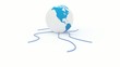 Global business, social media network connection concept, alpha
