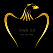Vector: Vector image of an eagle on black background Vector image of an eagle on black background