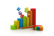 Business graph and pie chart.