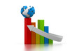 World business growth graph.