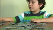 Little boy and puzzle