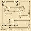Abstract framework from the bound lines in style art-nouveau