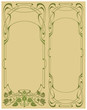 Abstract framework from the bound lines in style art-nouveau