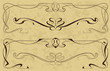 Abstract elements from the bound lines in style art-nouveau