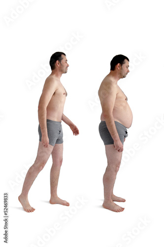 Photo: fat and slim version of the same man fat and slim version of the same man