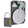 Code lock next to the hard drive
