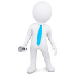 3d white man with a microphone