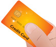 Hand with credit card