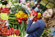 Young woman at the market