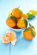 Fresh mandarins in a bowl