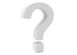 Illustration: White question mark White question mark