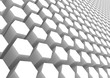 Illustration: White hexagon pattern White hexagon pattern