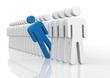 Illustration: Blue man in queue Blue man in queue