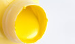 Yellow paints isolated on a white backgrounds