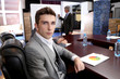 Portrait of  businessman in business training with his