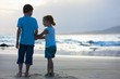 Two kids at beach