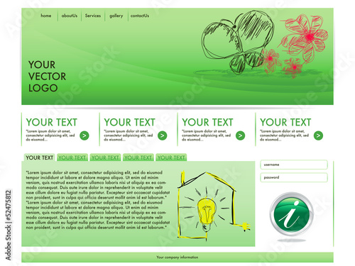 Vector: ecological template design ecological template design