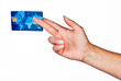 woman hand with credit card