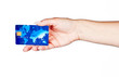 woman hand with credit card