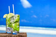 Cocktail mojito on beach