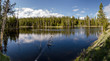panoramica di un lago nello Yellowstone National Park