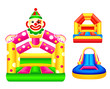 Vector: Bouncing or jumping castles design Bouncing or jumping castles design