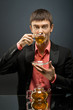 man with tea