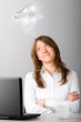 Photo: business woman is thinking business woman is thinking