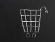 Shopping Cart on a blackboard
