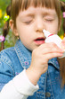 girl spraying nose