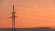 Sunset with electrical pylon (time lapse)