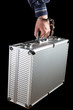 Briefcase handcuffed to businessman's wrist