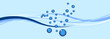 Vector abstract water wave and drops