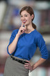 Woman Saying Be Quiet