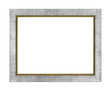 Silver arts pattern picture frame with clipping path
