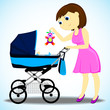 woman with a carriage