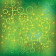Molecule green background