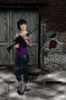 Woman with Assault Rifle