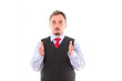 businessman extending hand
