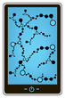 realistic  vector tablet pc computer with DNA molecule