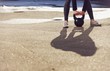 Photo: Shadow of a trainer lifting kettlebell Shadow of a trainer lifting kettlebell