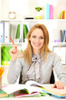 Portrait of teacher woman working in classroom