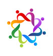 Teamwork helping people logo