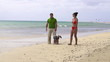 Family on the beach, super slow motion, shot at 120fps