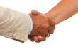 Hand shake between man and woman