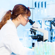 Health care professional in lab.
