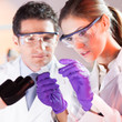 Health care professionals working in laboratory.