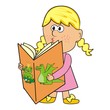 girl and book