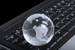 Globe on a keyboard