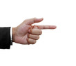 Photo: pushing a touch screen pushing a touch screen